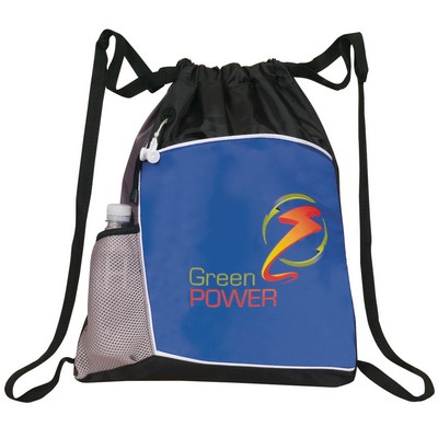 Crescent Trimmed Drawstring Duffel Backpack