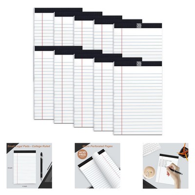 30 Sheets 4 x 6" Legal Pad Notepad - Small Note Pads