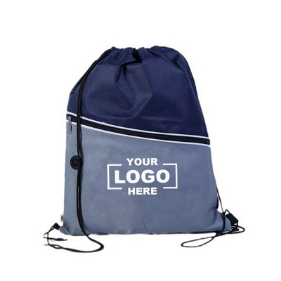 Two-Tone Color Non-woven Drawstring Backpack