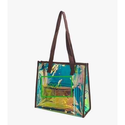 Iridescent Clear Tote Bag New Designed Shopping Gym Travel