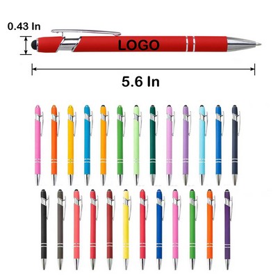 Soft Touch Rubberized Metal Ballpoint Pen