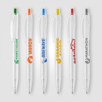 Aqua Clear - RPET Recycled Plastic Pen - Silkscreen