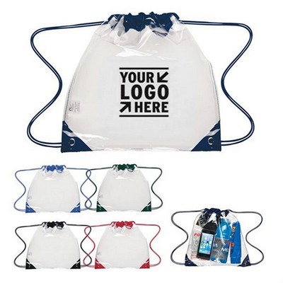 Clear PVC Drawstring Bag