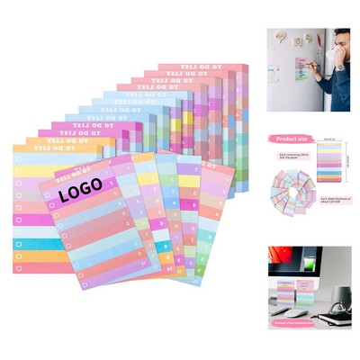 50 Sheets 3.1 x 5.1" Colorful Do List Notes Planner Notepad