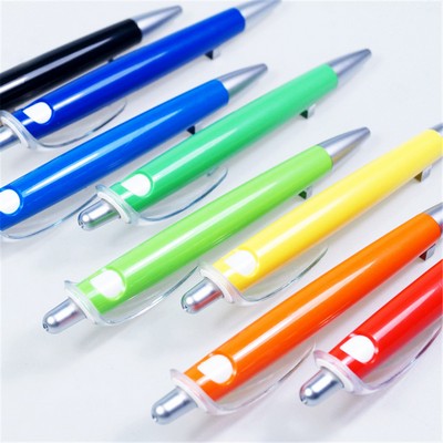 Plastic Plunger Action Ballpoint Pen