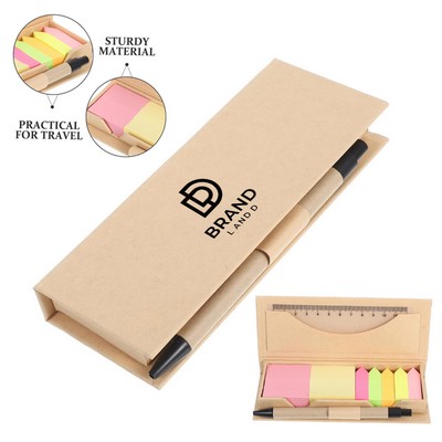Multi-Functional Creative Sticky Note Box With Pen