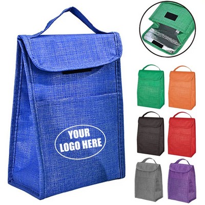 Crosshatch Non-Woven Lunch Bags
