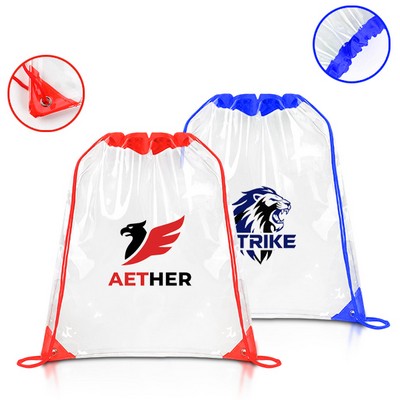 Large Clear Stadium Drawstring Backpack