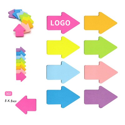3 x 3" 75 Sheets Arrow Shape Self-Sticky Note Pads