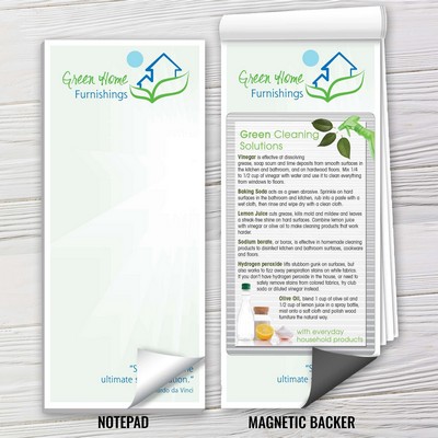Full-Color Magnetic Notepads - Green Cleaning Solutions (3 1/2" x 8")