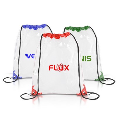 Clear PVC Drawstring Cinch Backpack