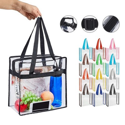 Transparent Zippered PVC Tote