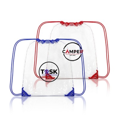 Large Clear Stadium Drawstring Backpack
