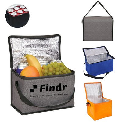 Heathered 6-Can Insulated Cooler Lunch Bag