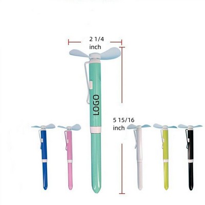 Mini Fan With Metal Ballpoint Pen & Multi-function Electronic Pen