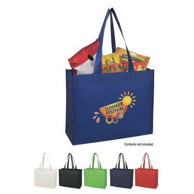 Solid Laminated Non-Woven Shopper Tote Bag