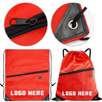 FULL COLOR Polyester Drawstring Backpack