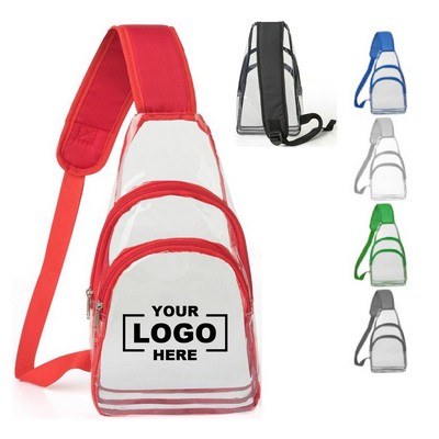 Clear See Through Stadium Approved Crossbody Backpack